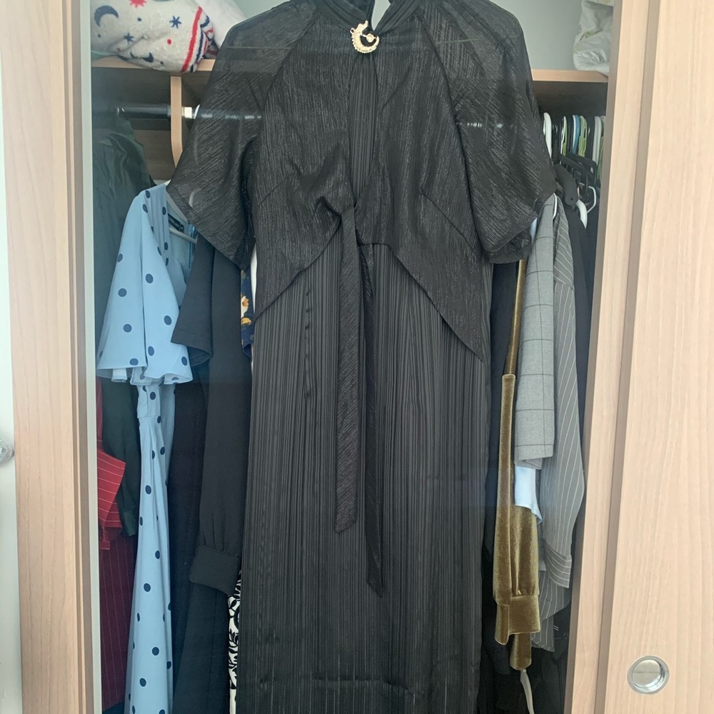 Black shiny Qipao